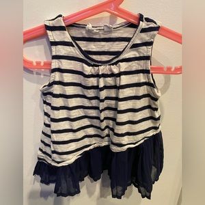 Baby gap striped tank with ruffle detail
